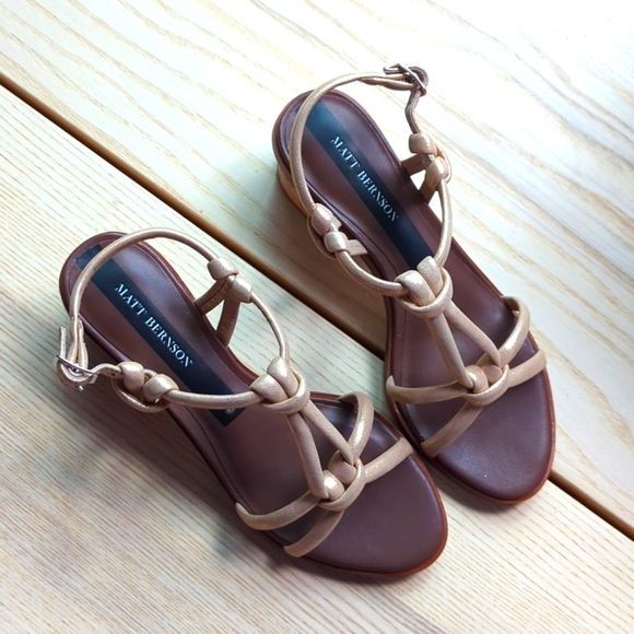LAST 2 🆕🌿MATT BERNSON LEATHER SANDALS🌿 - Picture 4 of 8